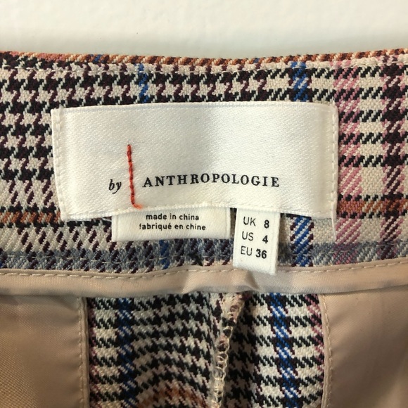 Anthropologie Plaid Cropped Trousers - Picture 4 of 4